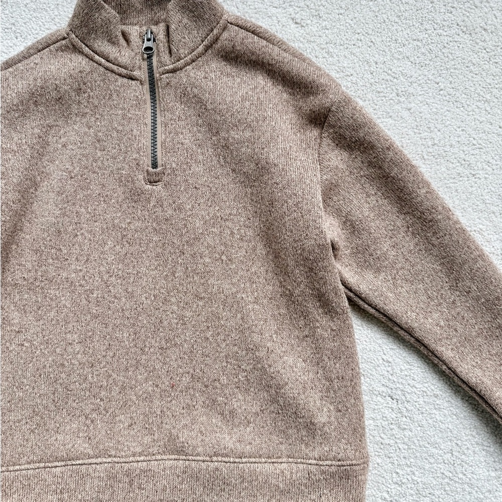 Old Navy Boys’ Tan Half-Zip Sweater - Picture 2 of 5
